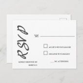 Antwort auf moderne Schlichte Minimalistische Einf Postkarte (Vorne/Hinten)