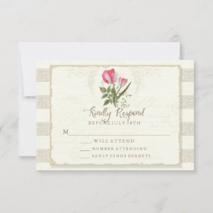 Antwort auf RSVP im Stil alter botanischer Papagei