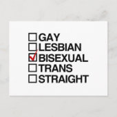 ANTWORT BISEXUAL POSTKARTE (Vorderseite)