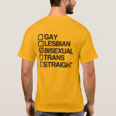 ANTWORT BISEXUAL T-Shirt (Rückseite)