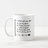 Antwort Blatt Rock The Exam School Testing Encoura Kaffeetasse (Links)