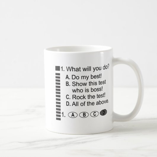Antwort Blatt Rock The Exam School Testing Encoura Kaffeetasse (Rechts)