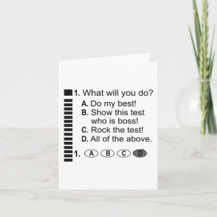 Antwort Blatt Rock The Exam School Testing Encoura Karte