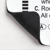 Antwort Blatt Rock The Exam School Testing Encoura Mousepad (Ecke)