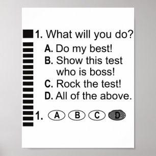 Antwort Blatt Rock The Exam School Testing Encoura Poster