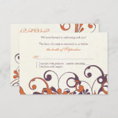 Antwort des Herbstes Lila Orange Floral Wedding RS (Vorne/Hinten)