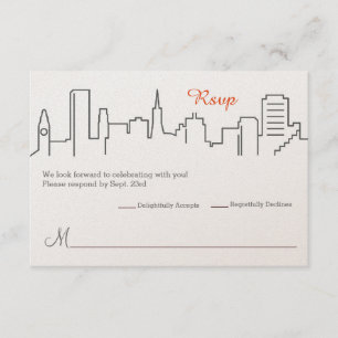 Antwort Hochzeit San Francisco Skyline Einladung