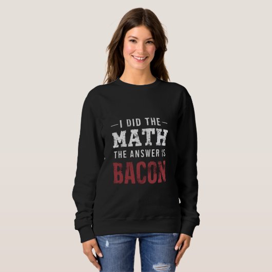 Antwort ist Bacon Funny Mathe Student T - Shirt (Vorne ganz)