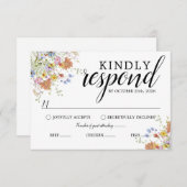 Antwort-Karte für Blut und Bliss RSVP Karte (Vorne/Hinten)