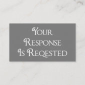 Antwort-Karte für den hochzeitgrauen UAWG QR-Code Begleitkarte (Rückseite)