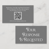 Antwort-Karte für den hochzeitgrauen UAWG QR-Code Begleitkarte (Vorne/Hinten)