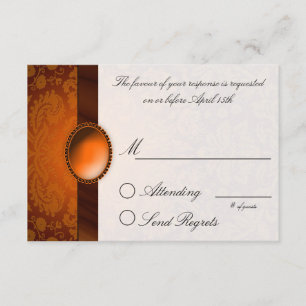 Antwort-Karte für die Damaskus-Ribbon-Kupfer RSVP Karte