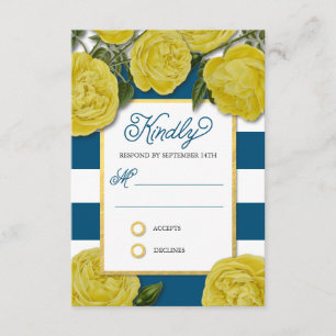 Antwort-Karte für Gelbe Rosen RSVP Karte