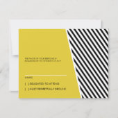 Antwort-Karte für Hochzeiten | Mod Stripes | Gelb RSVP Karte (Vorderseite)