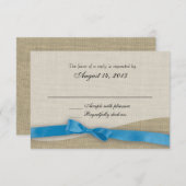 Antwort-Karte für Multifunktionsleisten und Burlap RSVP Karte (Vorne/Hinten)