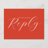 Antwort-Karte Wahl für Hochzeitsessen Postkarte (Vorderseite)