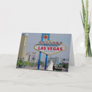 Antwort  Las Vegas Hochzeitsankündigungskarte Feiertagskarte