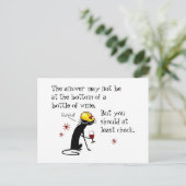 Antwort nicht am untersten feinen Weinangebot Postkarte (Stehend Vorderseite)