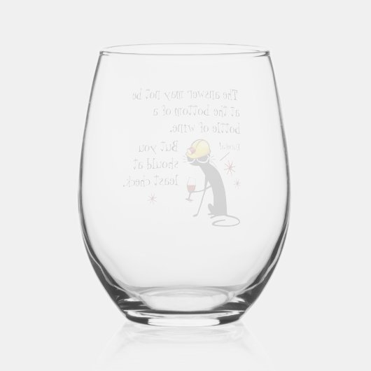 Antwort nicht am untersten feinen Weinangebot Weinglas Ohne Stiel (Rückseite)