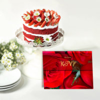 Antwort-Postkarte der Red Rose Party