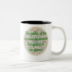 Antwort-Qualitäts-Frage Zweifarbige Tasse