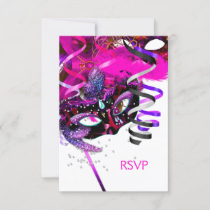 Antwort RSVP Antwort Geburtstagsfeier Maske Weiß R