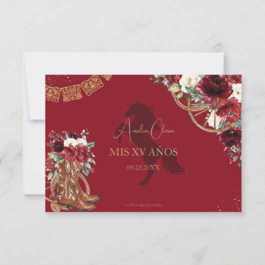 Antwort von Red Burgundy Floral Charro West Quince (Rückseite)