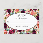 Antwort von Romantic Garden Floral Wedding RSVP<br><div class="desc">Matching Hochzeit RSVP Antwortkarte aus unserer Romantic Garden Floral Wedding Collection. Ein Hintergrund von tiefem Maron, Lachs und Rosentönen und anderen Blume und Grüntönen. Ihre Hochzeitssuite Set Stil und Ton für Ihre Hochzeit. Machen Sie es elegant. Mehr dazu in der Romantic Garden Floral Wedding Collection bei Heart Song Notes hier...</div>