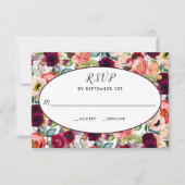 Antwort von Romantic Garden Floral Wedding RSVP (Vorderseite)