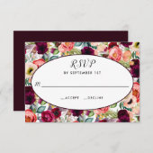 Antwort von Romantic Garden Floral Wedding RSVP (Vorne/Hinten)