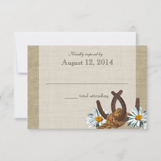 Antwort von Western Daisies und Hufeisen (Vorderseite)