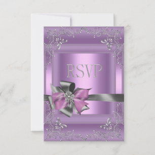 Antwort zur RSVP-Party 21. Flieder Rosa Silber Gra