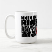 Antworten auf das Rätsel der Flüsse Kaffeetasse (Links)