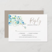 Antworten auf RSVP-Karten der Orchideen-Blume RSVP Karte (Vorne/Hinten)