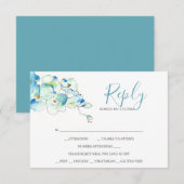 Antworten auf RSVP-Karten der Orchideen-Blume RSVP Karte (Vorne/Hinten)