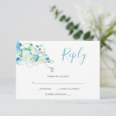 Antworten auf RSVP-Karten der Orchideen-Blume RSVP Karte (Stehend Vorderseite)