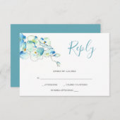 Antworten auf RSVP-Karten der Orchideen-Blume RSVP Karte (Vorne/Hinten)