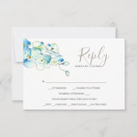 Antworten auf RSVP-Karten der Orchideen-Blume