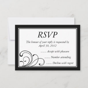 Antworten auf Schwarz-Weiß-Ereignisse, UAWG oder A RSVP Karte