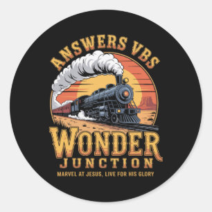 Antworten Vbs 2025 Wonder Junction Christlicher Zu Runder Aufkleber