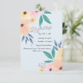 Antwortkarte - Blumenzehen RSVP Karte (Stehend Vorderseite)