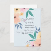 Antwortkarte - Blumenzehen RSVP Karte (Vorne/Hinten)