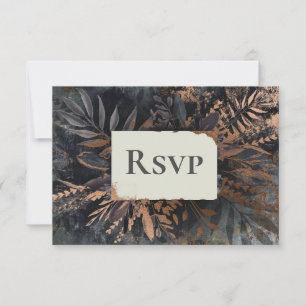 Antwortkarte dunkle und melancholische Hochzeit RSVP Karte