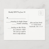 Antwortkarte Einladungspostkarte (Rückseite)