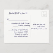 Antwortkarte Einladungspostkarte (Rückseite)