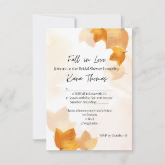 Antwortkarte "Fall in Love" RSVP Karte