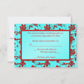 Antwortkarte für Aqua und Rote Flora Einladung (Rückseite)