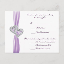 Antwortkarte für benutzerdefinierte Herzklappenlav RSVP Karte