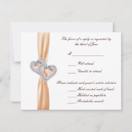 Antwortkarte für benutzerdefinierte Mandarine RSVP Karte