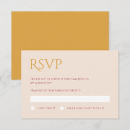Antwortkarte für den Farbeneffekt und die Goldwirk RSVP Karte